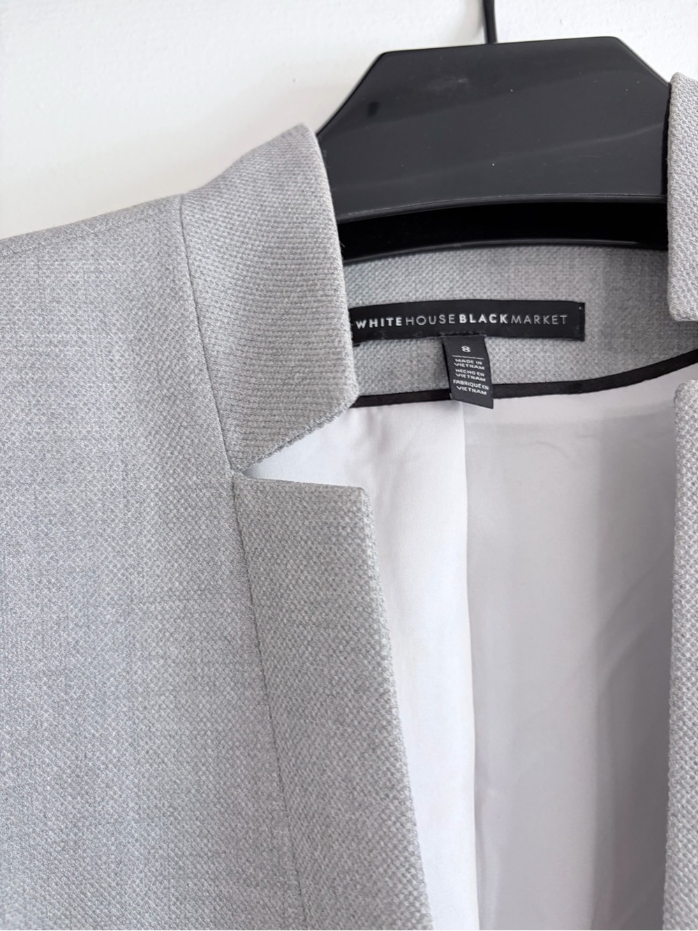 White House Black Market Light Gray Textured Blazer